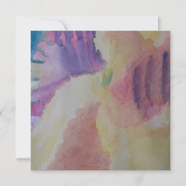 Coral Reef Abstract Art Flat Card (Front)