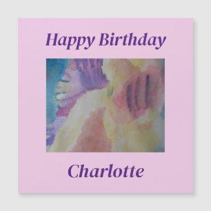 Coral Reef Abstract Art Magnetic Birthday Card