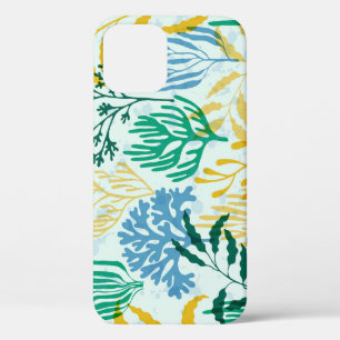 Coral Reef, Algae Seamless Pattern. iPhone 12 Case