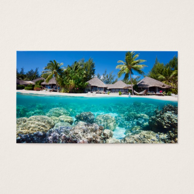 Coral reef and a tropical resort (Front)