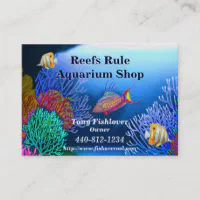 Coral Reef Aquarium Fish Business Card