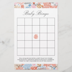 Coral Reef Baby Bingo