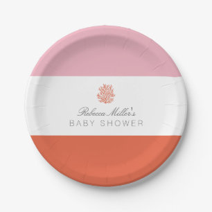 Coral Reef Baby Shower Paper Plate