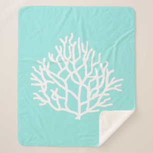 Coral Reef beach custom colours Sherpa Blanket