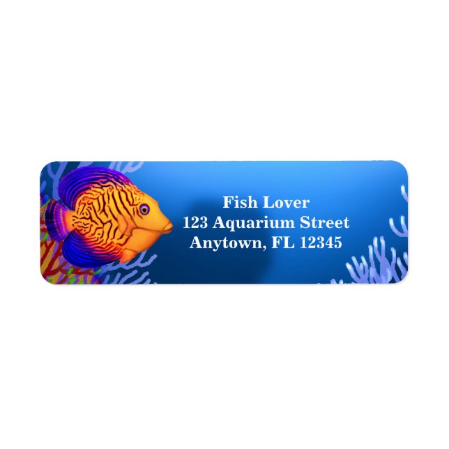 Coral Reef Chevron Tang Label (Front)
