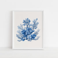 Coral Reef – Coastal Blue on Beige