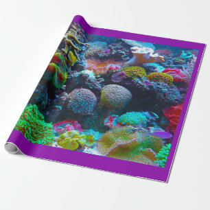 Coral reef colourful ocean wrapping paper
