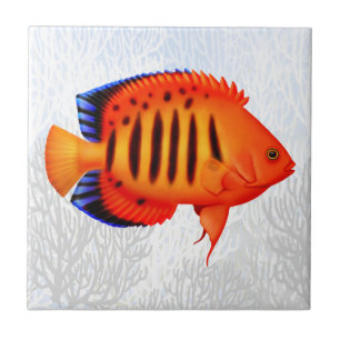 Coral Reef Flame Angelfish Tile