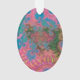 Coral Reef Fractal Abstract Art Ornament