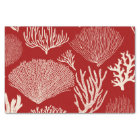 Coral reef in red tissue paper