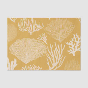 Coral reef in yellow tissue paper