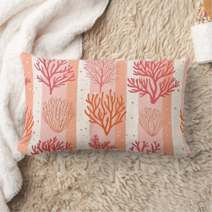 Coral Reef Jetez Oreiller Couverture Corail orange