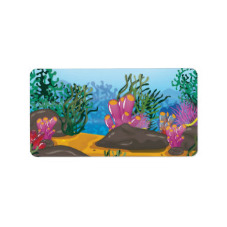 Coral Reef Label