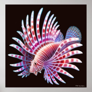 Coral Reef Lionfish Poster