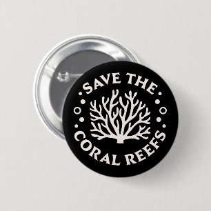Coral reef marine biodiversity conservation 2 inch round button