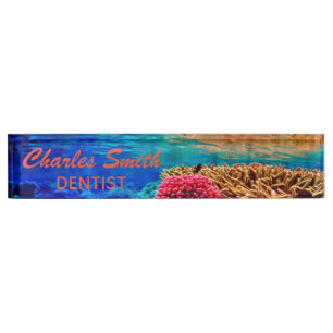 Coral reef name plate