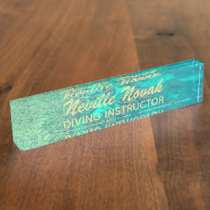 Coral reef name plate