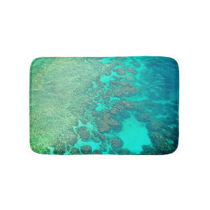 Coral reef ocean water carribean bath mat