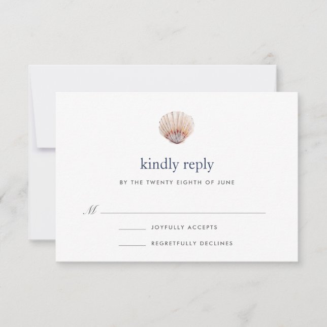 Coral Reef RSVP Card (Front)