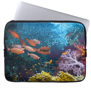 Coral Reef Scenery Bigeye Or Goggle-Eye Laptop Sleeve