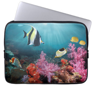 Coral Reef Scenery Moorish Idol Laptop Sleeve