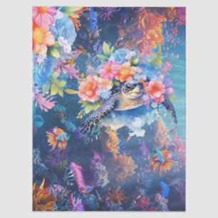 Coral Reef, Sea Turtle & Fish Decoupage Tissue Paper