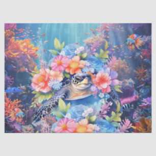 Coral Reef, Sea Turtle & Fish Decoupage Tissue Paper
