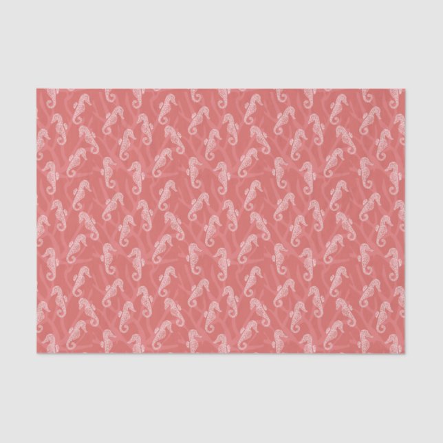 Coral Reef Seahorse Tissue Paper (Front)