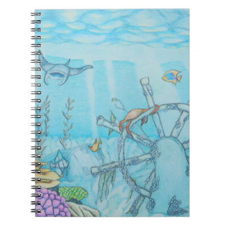 Coral reef shipwreck notebook