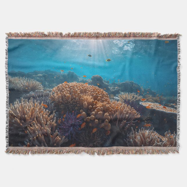 Coral Reef Throw Blanket (Front)