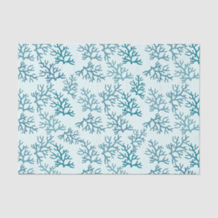 Coral Reef turquoise patterns customize backround Tissue Paper