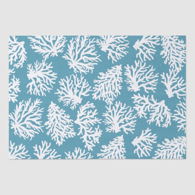 Coral Reefs Beach Summer Wedding  Tissue Paper (Front)
