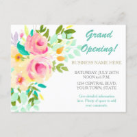 Coral Rose Floral Event Business Promotional