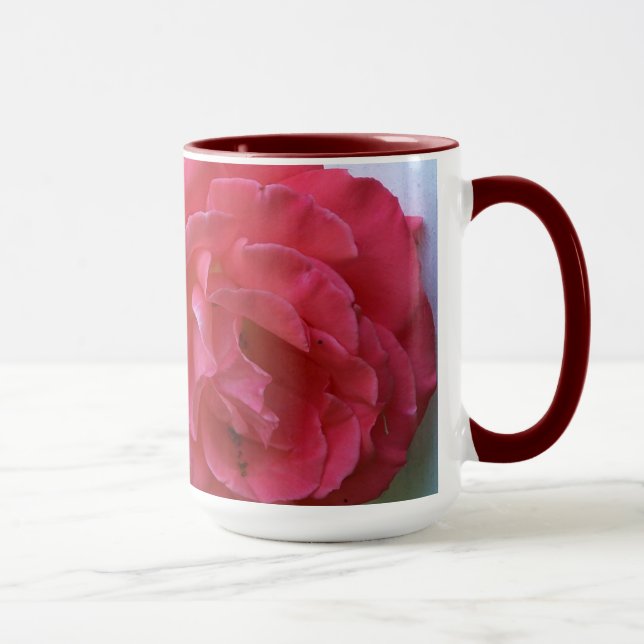 Coral Rose Magenta Coffee Mug (Right)