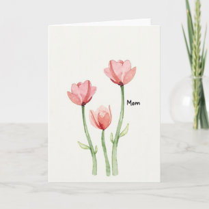 Coral Rose Mothers Day Art Card