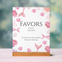 Coral rose Sirène Thème Anniversaire Fête Faveurs