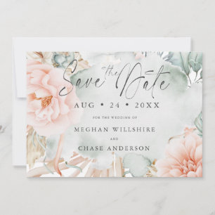 Coral Rose Watercolor Floral
