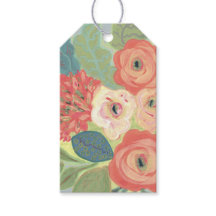 Coral Roses Gift Tags