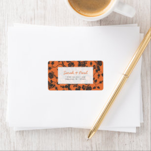 Coral Roses Return Address Label