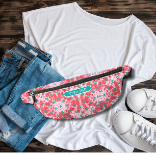 Coral rouge Shibori Topaz bleu Paw Motif mou