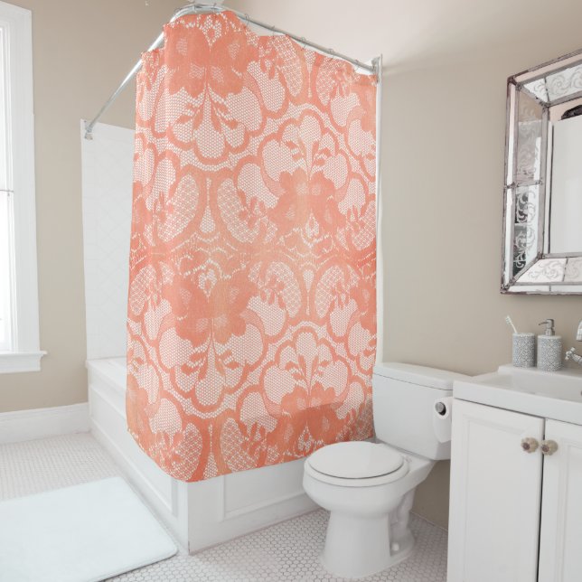 Coral Royal Antonietta White Candy Floral Lace (In Situ)