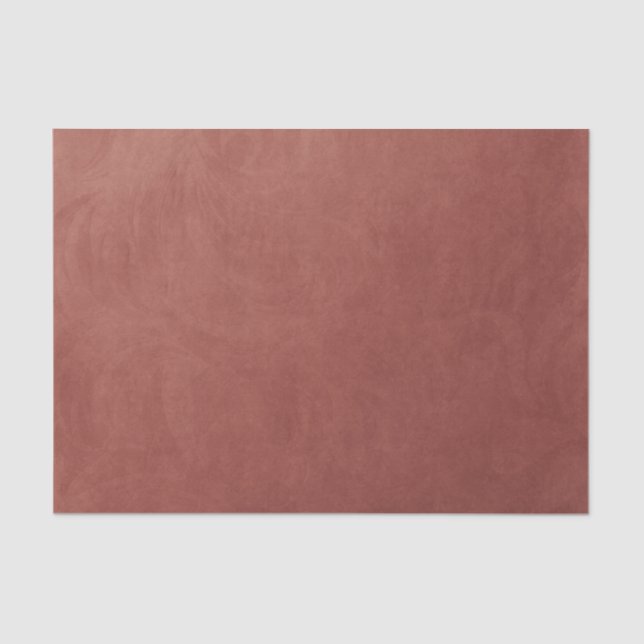 Coral Rust Orange Colour Minimal Elegant Wedding Tissue Paper (Front)