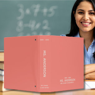 Coral School Binder
