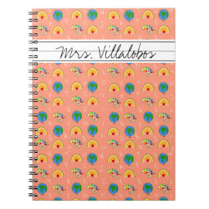 Coral School Supplies and the Alphabet Notebook