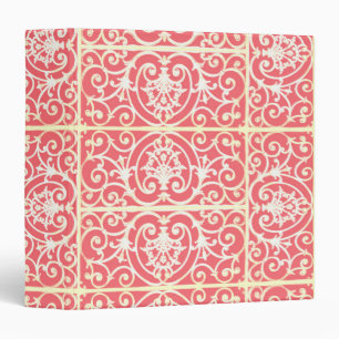 Coral scrollwork pattern binder