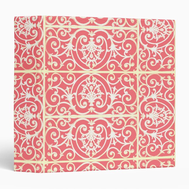 Coral scrollwork pattern binder (Front/Spine)