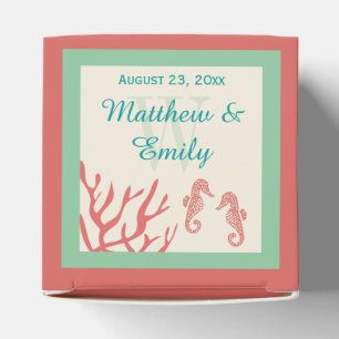 Coral Seahorse Destination Mariage Ballotins