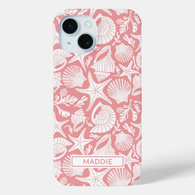 Coral Shells Personalized Case-Mate iPhone Case (Back)
