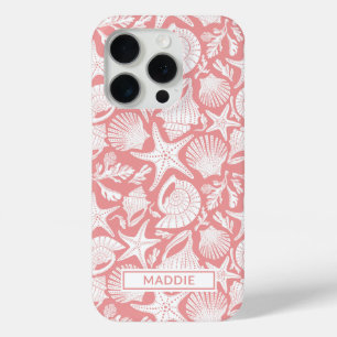 Coral Shells Personalized iPhone 15 Pro Case