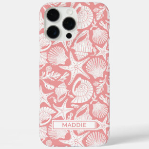 Coral Shells Personalized iPhone 16 Pro Max Case